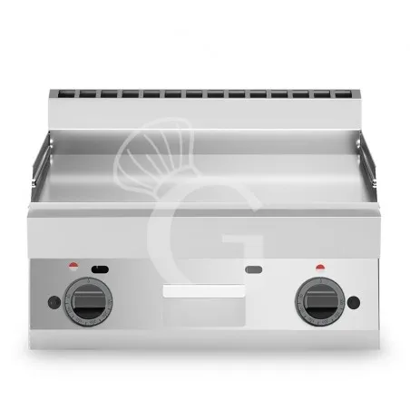 Fry Top a gas da banco piastra liscia cromata 11400 W L 700 mm x P 650 mm x H 280 mm Prezzo Basso