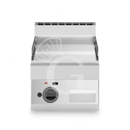 Quantità Limitata Fry top a gas da banco piastra liscia cromata singola 5700 W L 400 mm x P 650 mm x H 280 mm