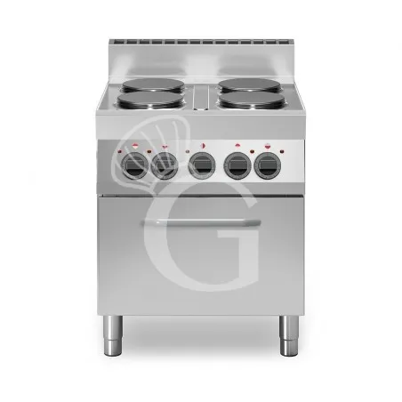 Affare Cucina professionale elettrica 4 piastre forno elettrico a convezione GN1/1 profondità 650 mm