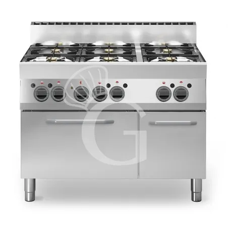 Offerta Speciale Cucina professionale a gas 6 fuochi forno elettrico a convezione armadio neutro profondità 650 mm