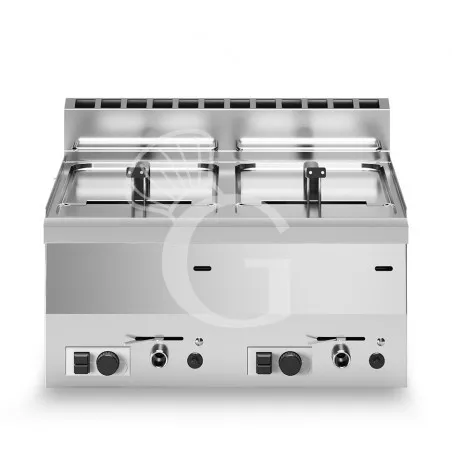 Friggitrice Professionale da banco a gas 2 vasche 8 LT + 8 LT 13600 W Offerta Speciale