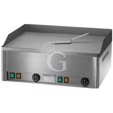 Ultime Pezzi Fry Top elettrico da banco piastra liscia doppia in acciaio sabbiato 6000 W Trifase