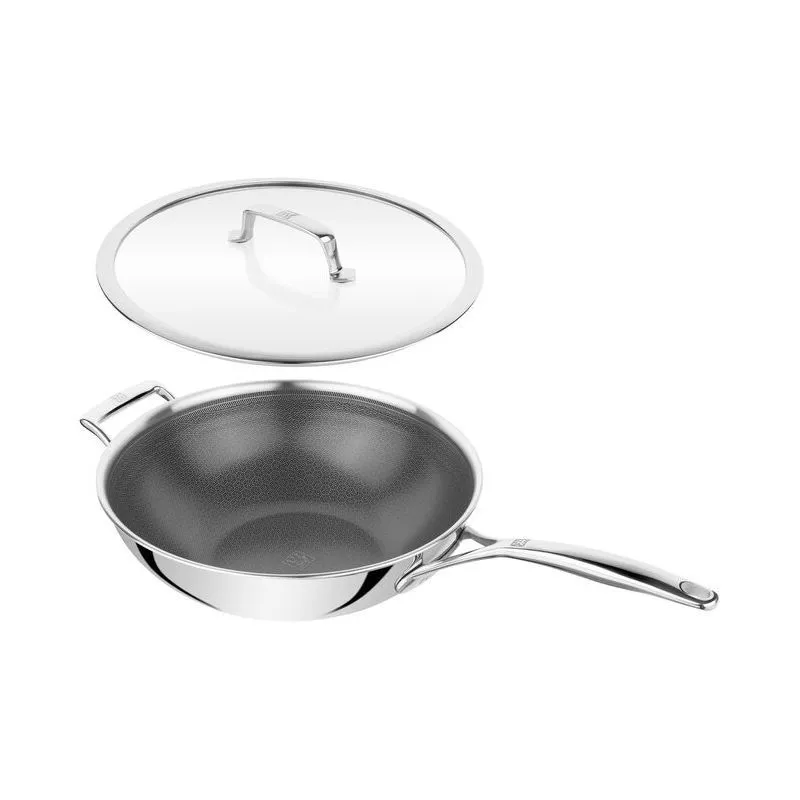 PEAK WOK ANTIADERENTE + COPERCHIO 30 CM Nuovo Arrivo