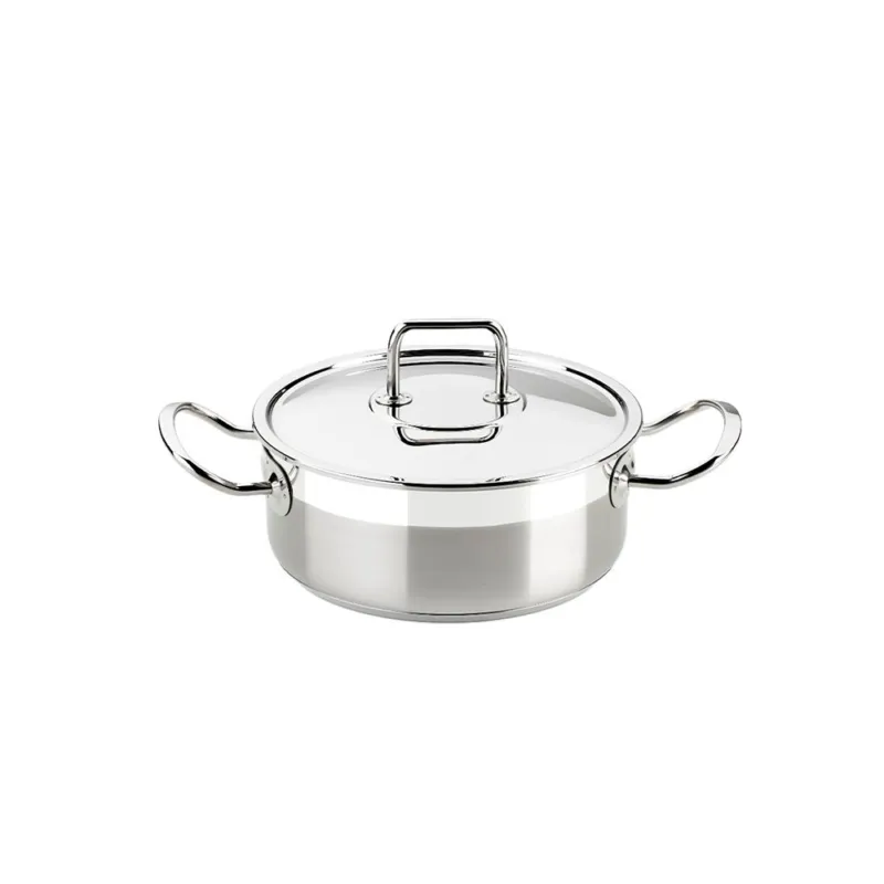 Super Prezzo PROFESSIONAL CASSERUOLA ALTA CM 24 CON COPERCHIO INOX