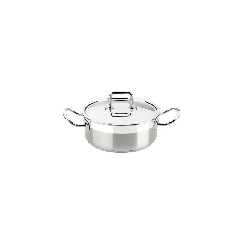 PROFESSIONAL CASSERUOLA ALTA CM 16 CON COPERCHIO INOX Must-Have