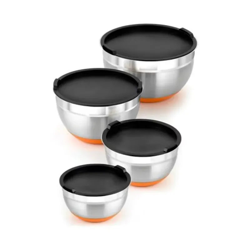 EFFICIENT SET 4 CIOTOLE INOX CON COPERCHIO Nuova Collezione