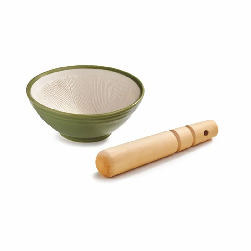 Offerta Speciale VERA MORTAIO SURIBACHI CON PESTELLO IN LEGNO DI FAGGIO