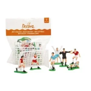 SET DECORAZIONE PER TORTE CALCIO 9 PZ Offerta Lampo