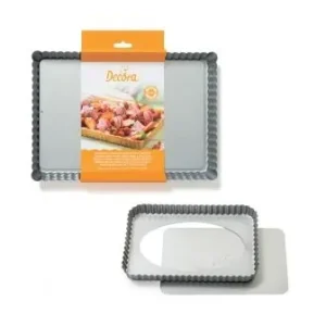 STAMPO CROSTATA RETTANGOLARE FONDO MOBILE 32X22 CM Ultime Pezzi