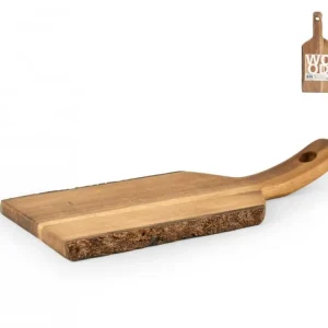 TAGLIERE LEGNO RETT. CORTECCIA CM 30X12 Pagamento Sicuro