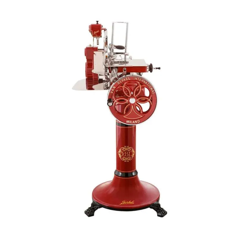 Prezzo Basso AFFETTATRICE A VOLANO MODELLO B114 ROSSO CON PIEDISTALLO