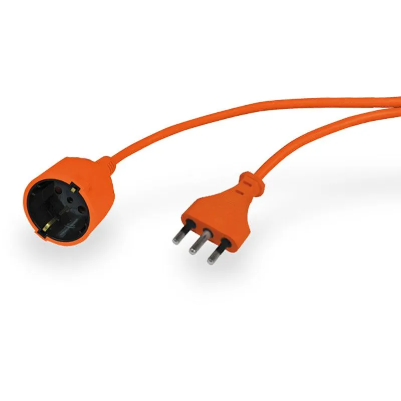 PROLUNGA GIARDINO SPINA 16A / PR. SCHUKO - 20MT 3X1MM ARANCIO Nuova Collezione