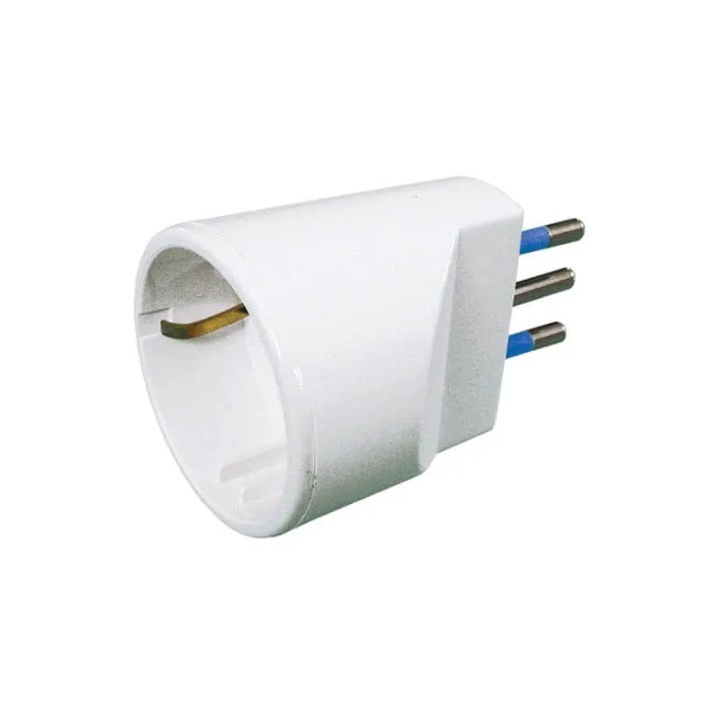 Spedito Oggi ADATTATORE IMQ DA PRESA SCHUKO A SPINA 2POLI+T10A - BLISTER