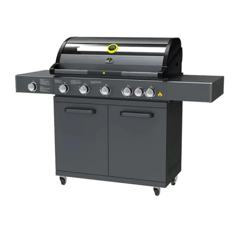 PRIME BARBECUE A GAS G5S 5 FUOCHI CON BACK BURNER E FORNELLO LATERALE Offerta Speciale