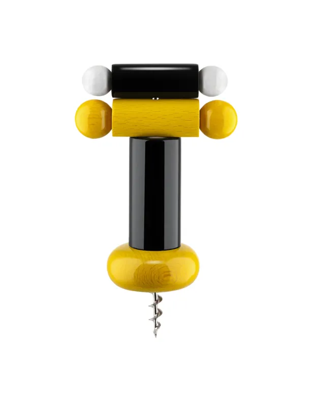 Alessi 100 Values Collection Cavatappi in legno di faggio - nero Di Tendenza