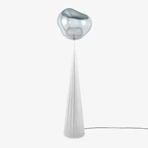 Ultimissimo Modello Tom Dixon Melt Cone Fat Silver/Silver Led Un Lampada Da Terra