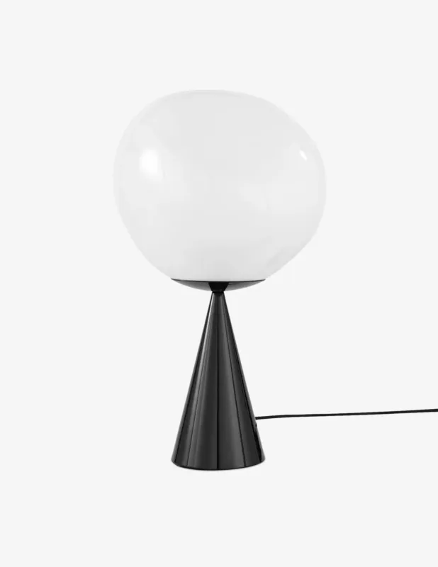 Tom Dixon Melt Cone Fat Opal/Nera Led Un Lampada Da Tavolo Affare