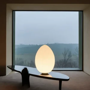 Quantità Limitata Fontana Arte Uovo Grande Lampada da Tavolo