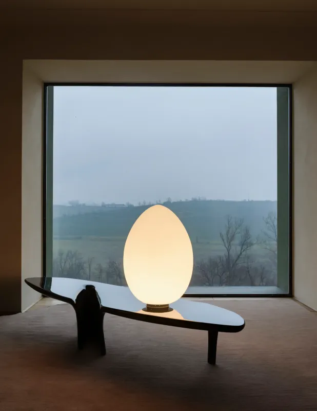 Quantità Limitata Fontana Arte Uovo Grande Lampada da Tavolo