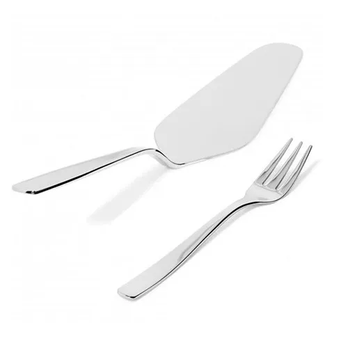 Alessi - Servizio di posate da dessert 7 pezzi KnifeForkSpoon AJM22S7 Promozione Esclusiva