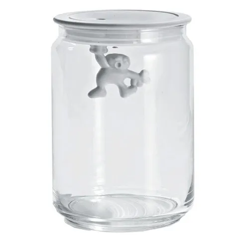 Acquista Ora Alessi - Barattolo Bianco 90 cl Gianni a little man holding on tight AMDR05 W