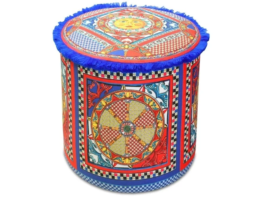 Reso Gratuito Baci Milano - Pouf in Velluto Sole Mio POU.SOL01