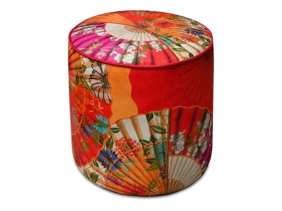 Esclusivo Baci Milano - Pouf in Velluto Ventagli POU.VEN01