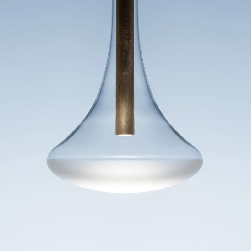 Davide Groppi - Lampada a Sospensione Cathode Ottone Spazzolato 181508 Consegna Rapida