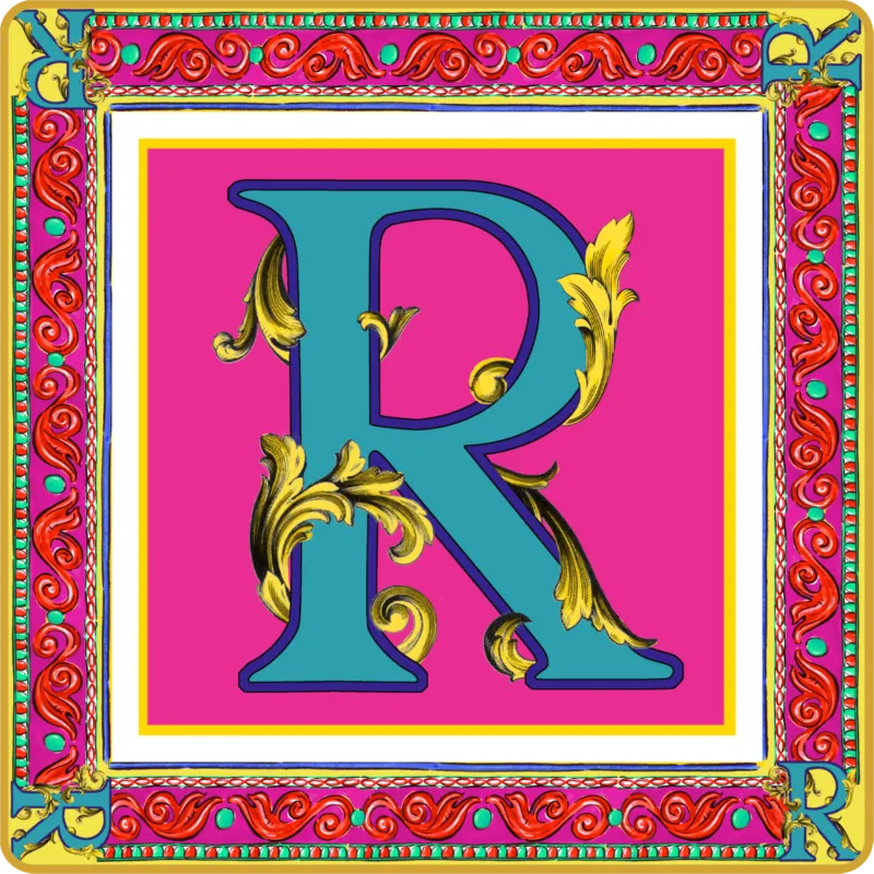 Pagamento Sicuro Baci Milano - Svuotatasche Ortigia Alphabet R 15X15cm