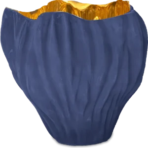 Baci Milano - Vaso Versailles H27 Blu/Oro Scelto Dai Clienti