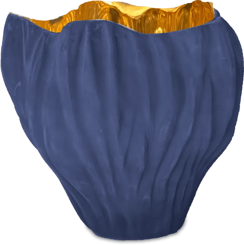 Baci Milano - Vaso Versailles H27 Blu/Oro Scelto Dai Clienti