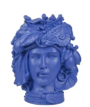 Baci Milano - Testa Coppia Media Teste Matte Blu MDOU.TES22 Spedizione Espresso