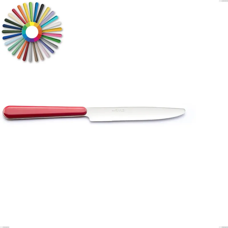 Coltello tavola Brio, Acciaio inox 18.c (AISI 430), manici in abs Dimensioni lunghezza 22 cm Eme Posaterie rosa 66 A Buon Prezzo