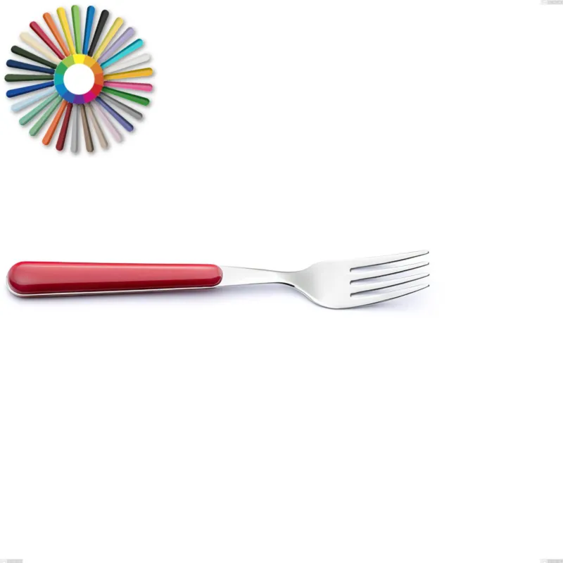 Prezzo Ridotto Forchetta tavola Brio, Acciaio inox 18.c (AISI 430), manici in abs Dimensioni lunghezza 19,8 cm Eme Posaterie rosa 66