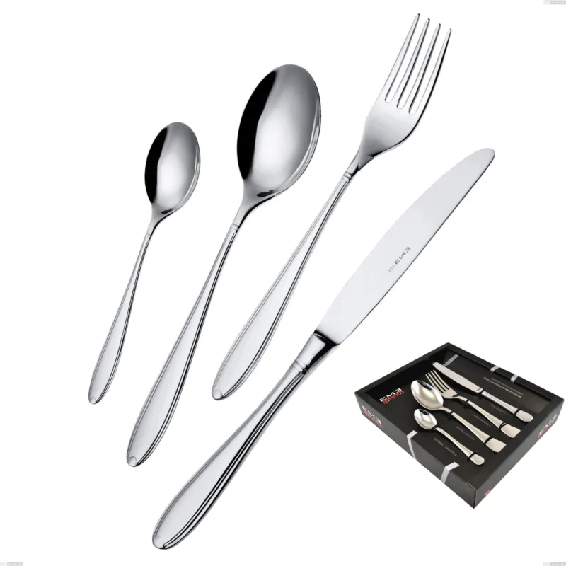 Servizio Posate 24 Pezzi KAPPA in acciaio inox 18/10 lucidato a specchio 2,5 mm di spessore Eme Posaterie Consegna Rapida