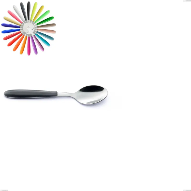 Cucchiaino da Caffè VERO in acciaio 18.C AISI430 manico in Nylon Dimensioni 140 mm lavabile in lavastoviglie Eme Posaterie giallo 82 Promozione