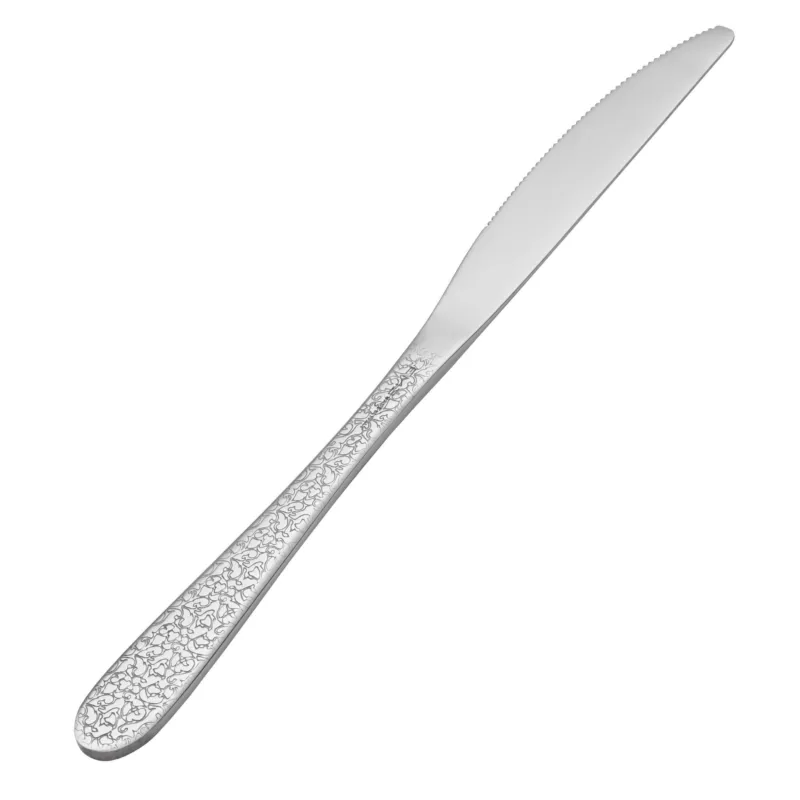 Offerta Coltello da tavola ARABESQUE in acciaio 18.10 AISI304 Spessore 1,8 mm lunghezza 225 mm manico in acciaio lavabili in lavastoviglie Eme Posaterie
