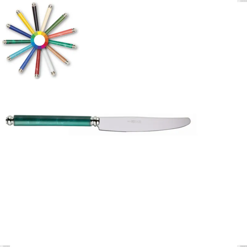 Promozione Esclusiva Coltello da tavola ARCADIA in acciaio 18.10 AISI430 manico in ABS Dimensioni 230 mm ghiera Bombata lavabile in lavastoviglie Eme Posaterie blu 2
