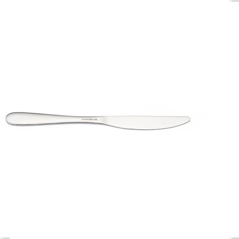 Compra Adesso Coltello da tavola SEGNO in acciaio 18.10 AISI430 - lunghezza 225 mm manico in acciaio lucido lavabili in lavastoviglie Eme Posaterie