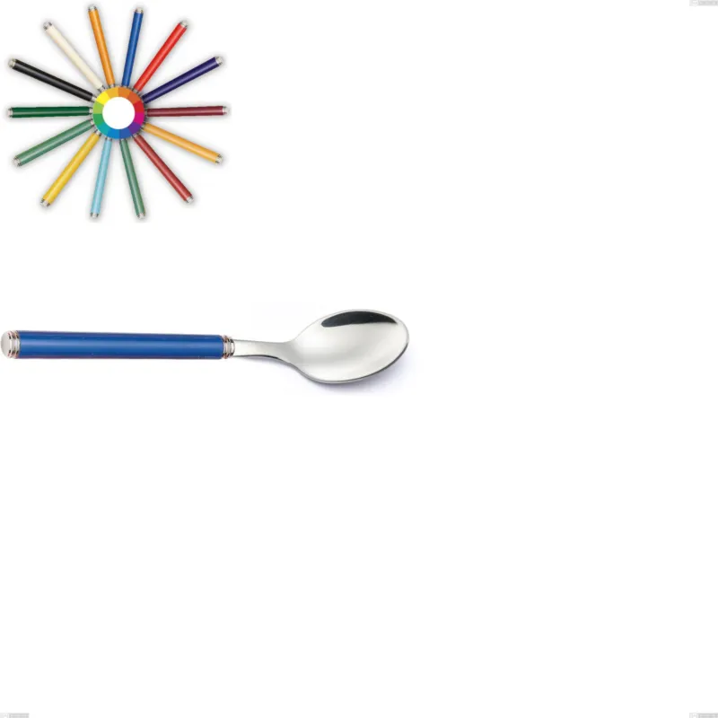 Bestseller Cucchiaino da caffè LINEA in acciaio 18.10 Lunghezza 140 mm manico metacrilato lavabile in lavastoviglie Eme Posaterie nero 1