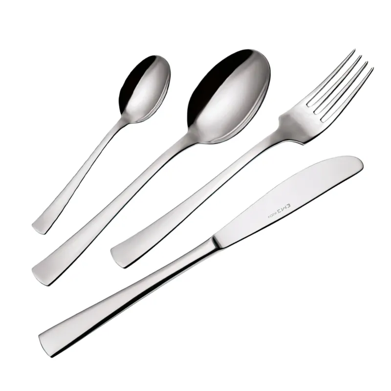 Nuovo Arrivo Servizio Posate 24 pezzi DORAM in acciaio inox 1810 lucidato a specchio spessore 2.5 mm EME Eme Posaterie