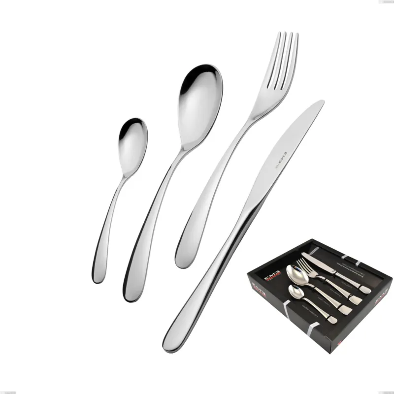 Servizio Posate HOTEL 24 pezzi acciaio inox 1810 lucidato spessore 2.5 mm in astuccio regalo EME Eme Posaterie Offerta