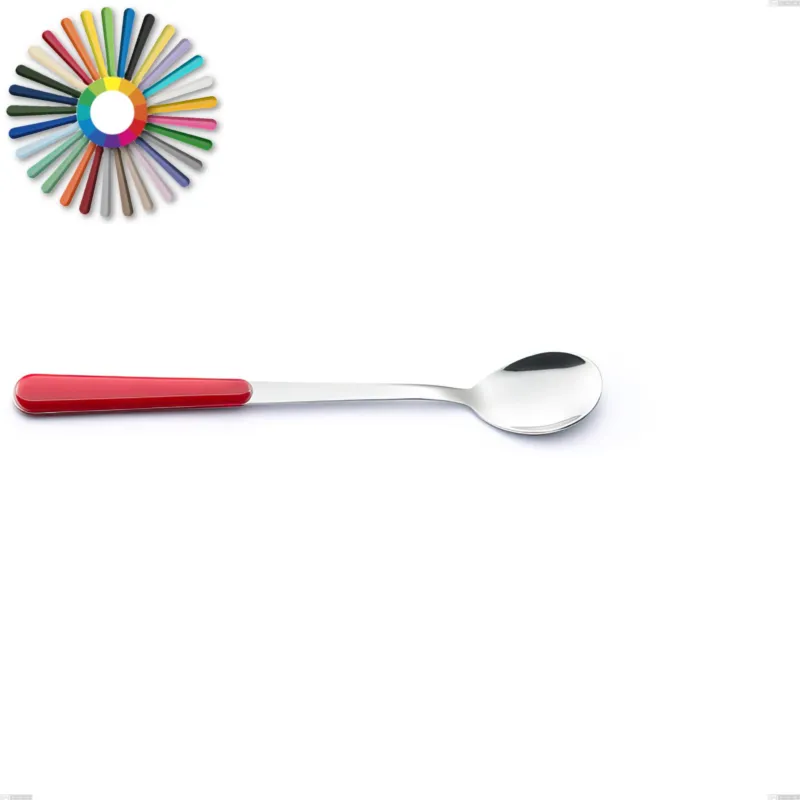 Occasione Imperdibile Cucchiaio bibita Brio, Acciaio inox 18.c (AISI 430), manici in abs Dimensioni lunghezza 19,3 cm Eme Posaterie rosa 66