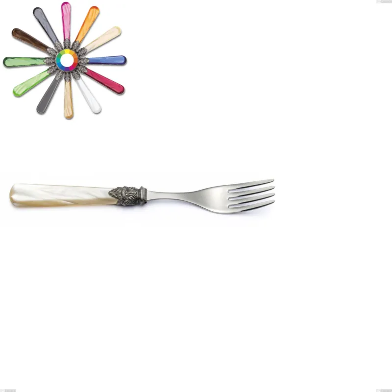 Economico Forchetta frutta Napoleon Perlato, (acciaio 18.10 aisi304), Lunghezza 180 cm manici in metacrilato Eme Posaterie marrone perlato 1124