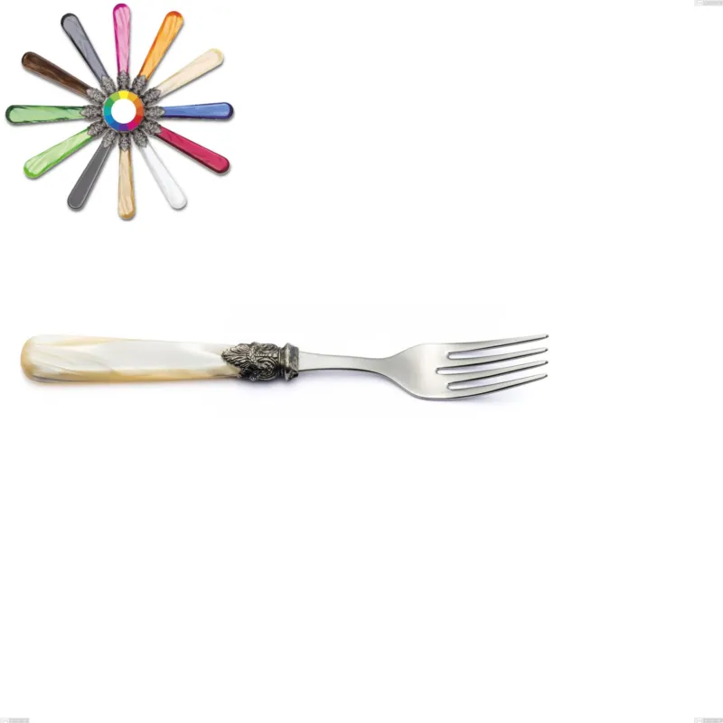 Forchetta pesce Napoleon Perlato, (acciaio 18.10 aisi304), Lunghezza 211 mm manici in metacrilato Eme Posaterie marrone perlato 1124 Offerta