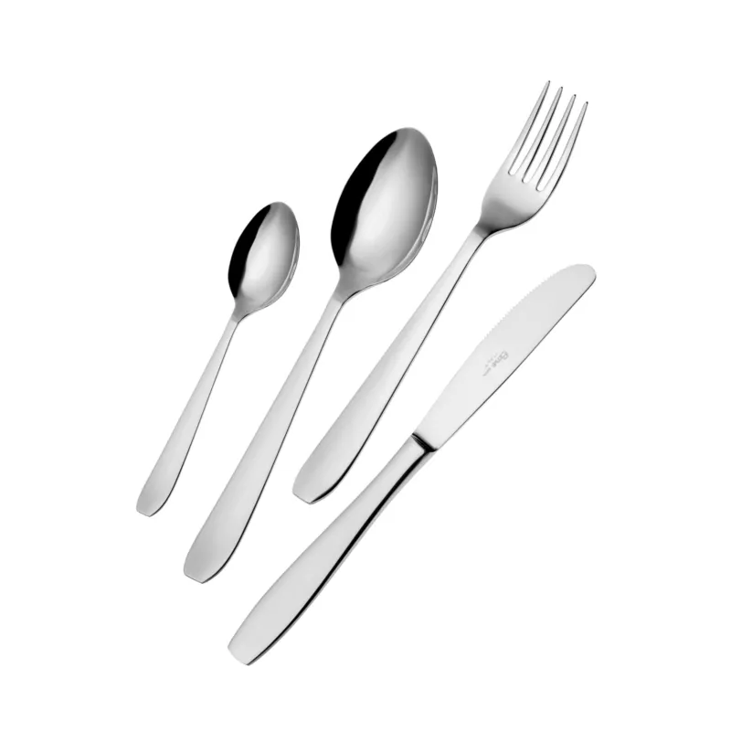 Quantità Limitata Servizio posate KATYA inox 18/10 (AISI304) 24 PEZZI 6 posti tavola 2 mm Lucidato a Specchio Eme Posaterie