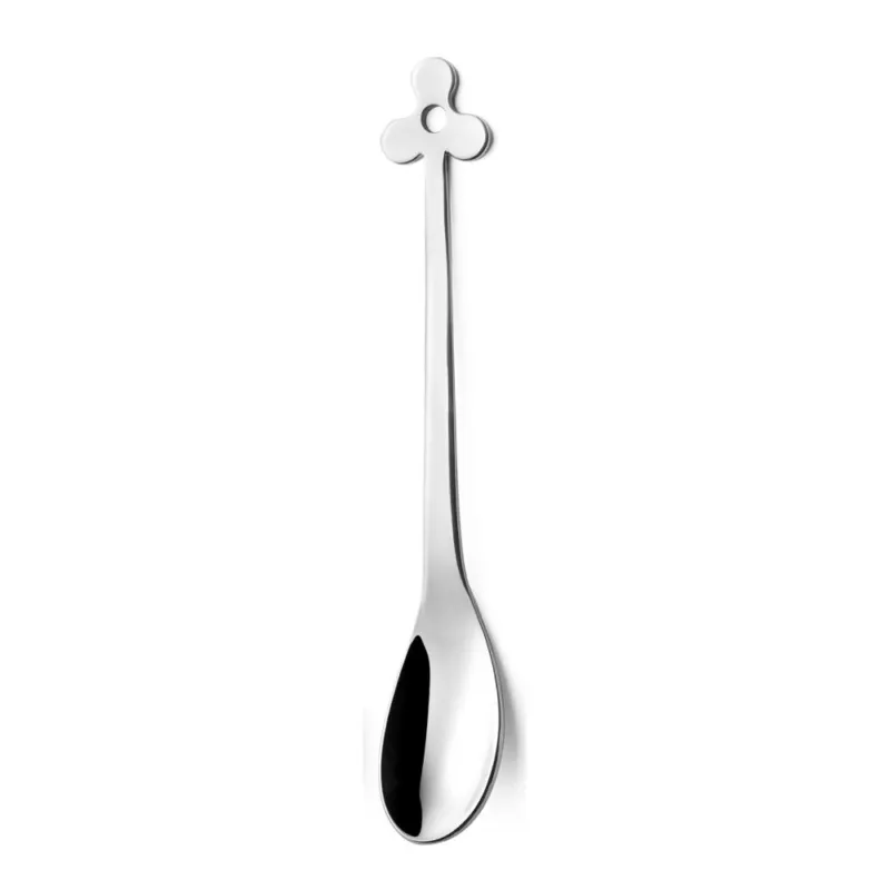 Spedizione Espresso Cucchiaino Cappuccino e Macedonia CADEAU in acciaio 18.10 AISI430 126 mm Trifoglio inox lucido Eme Posaterie