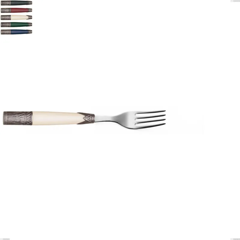 Forchetta tavola Aria, acciaio 18/10 aisi304 colorato Dimensioni 205 mm manico in Acrilico e Metallo Eme Posaterie blu 2 Bestseller
