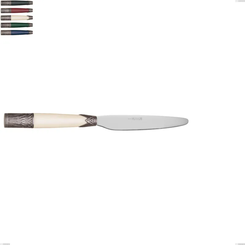 Coltello tavola aria, acciaio 18/10 aisi304 colorato Dimensioni 227 mm manico in Acrilico e Metallo Eme Posaterie blu 2 Occasione Imperdibile
