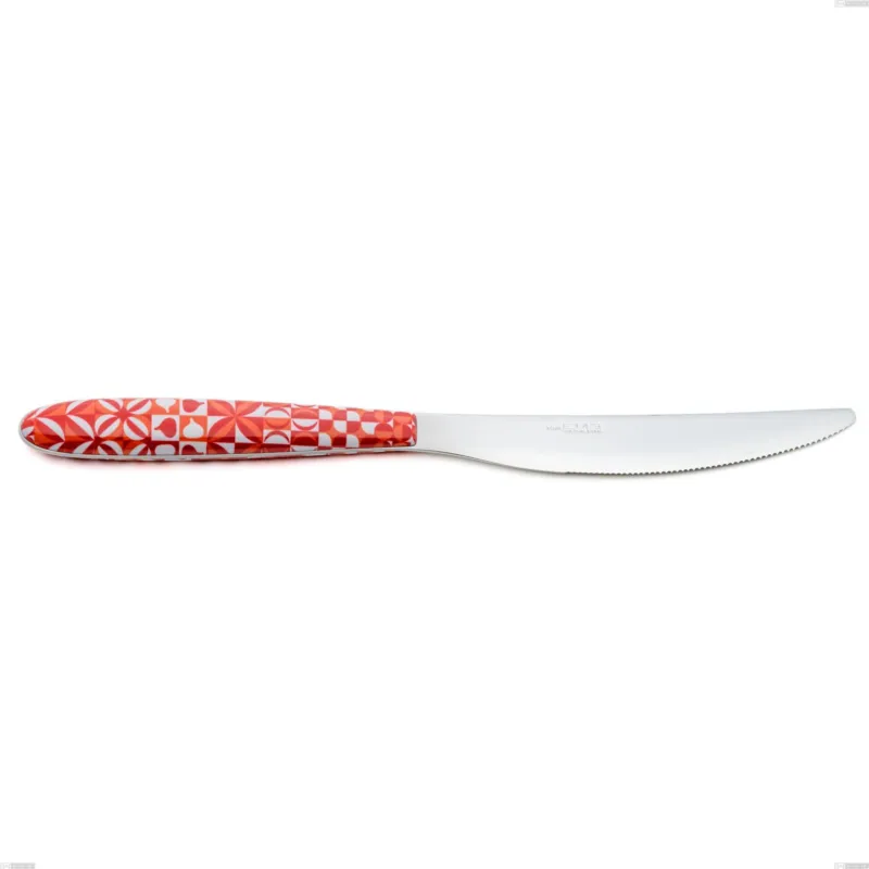 Occasione Coltello tavola vero circle, acciaio 18.0 nickel free, manicatura pbt sublimato acciaio lucido, lunghezza 22 mm Eme Posaterie